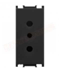 Feb Elettrica Flat presa di sicurezza nero 2P+T tipo P11 imq 10a p 31 mm compatibile con placche P. V.