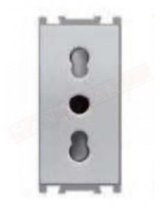 Feb Elettrica Flat presa di sicurezza grigio STD italiano imq 10-16a p 31 mm compatibile con placche P. V.