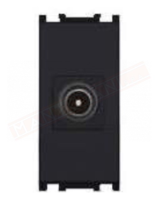 Feb Elettrica Flat presa nera terminale tv sat maschio p 25,5 mm