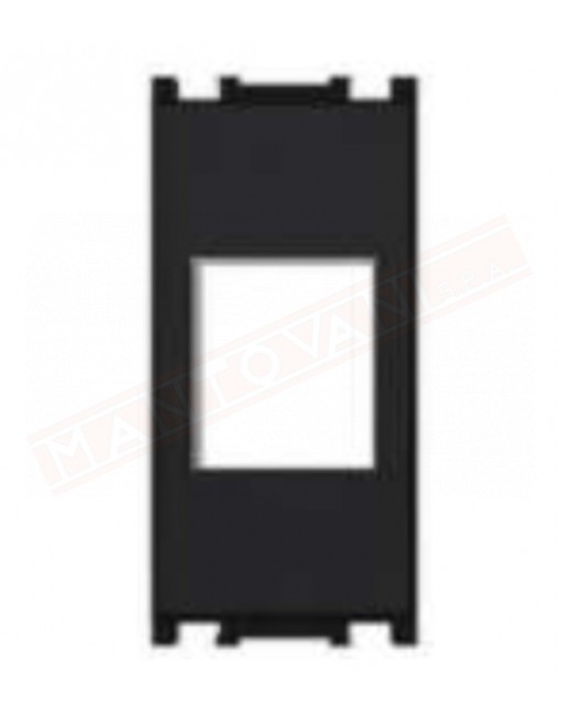Feb Elettrica Flat adattatore keystone nero p 11 mm compatibile con placche P. V.