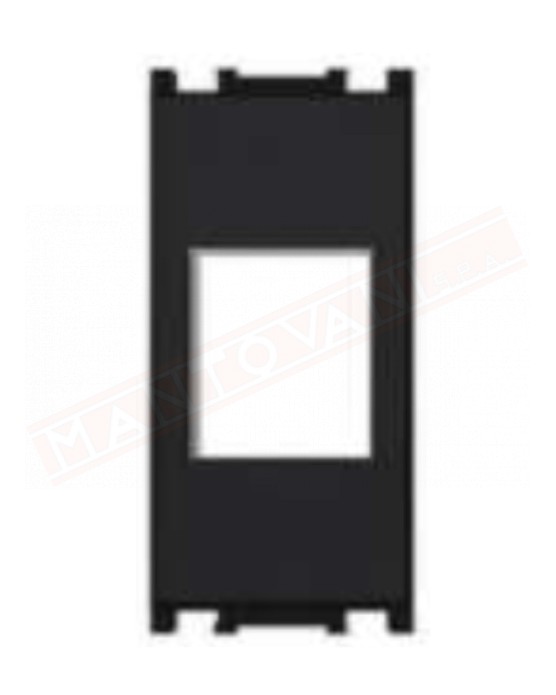 Feb Elettrica Flat adattatore keystone nero p 11 mm compatibile con placche P. V.