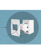 Feb elettrica pulsante da parete o tavolo wi fi senza pile funziona con piezo interno portata 25 mt 86x86x16 mm ip67