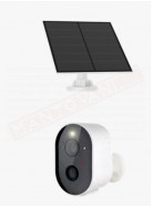 Feb telecamera ip con pannello fotovoltaico con audio bidirezionale possibile registrare su scheda sd o web