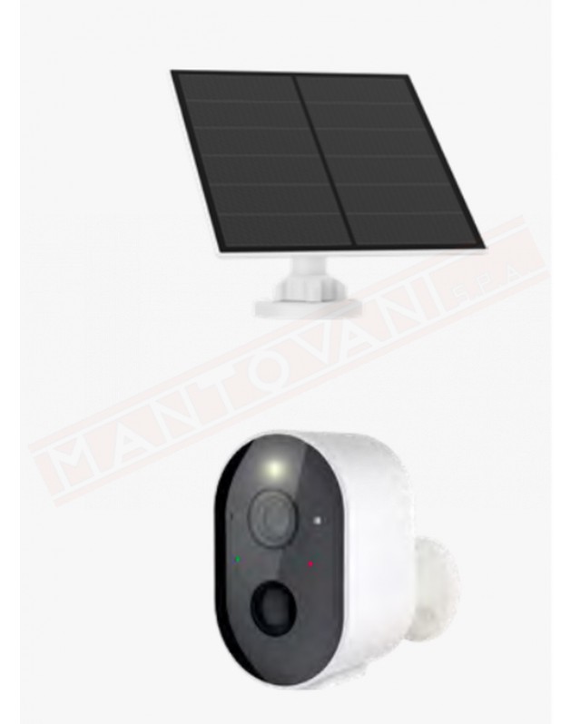 Feb telecamera ip con pannello fotovoltaico con audio bidirezionale possibile registrare su scheda sd o web