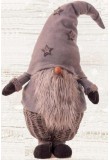 Babbo gnomo in piedi con berretto con stelline sugli occhi , con naso e barba altezza 100 cm