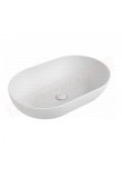 Flaminia App lavabo bagno bianco opaco da appoggio ovale 62x40x16 con bordi sottili senza troppopieno