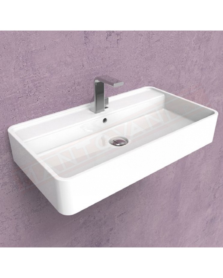 Flaminia lavabo Miniwash 75 sospeso con piano rubinetteria