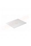 Galassia H3-Folia 80 piatto doccia bianco cm 80x100 trattamento antiscivolo piletta diametro 90 con coperchio ceramica inclusa