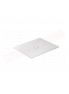 Galassia H3-Folia 80 piatto doccia bianco cm 80x100 trattamento antiscivolo piletta diametro 90 con coperchio ceramica inclusa