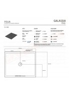 Galassia H3-Folia 80 piatto doccia bianco MATT cm 80x100 trattamento antiscivolo piletta diametro 90 con coperchio ceramica