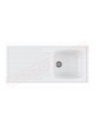 Galassia lavello Eliseo bianco lucido da mobile\ incasso reversibile 100x45 1 vasca predisposto per rubInetto foro pilette 60mm