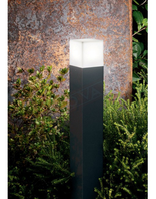Lampada da terra per esterni ip44 in alluminio grigio antracite h. cm 70 1xe27