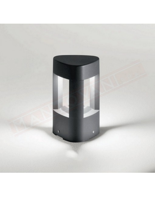 Lampada da terra per esterni ip44 in alluminio grigio antracite h. cm 20 12.5X12.5 1XGX53 lampadina esclusa