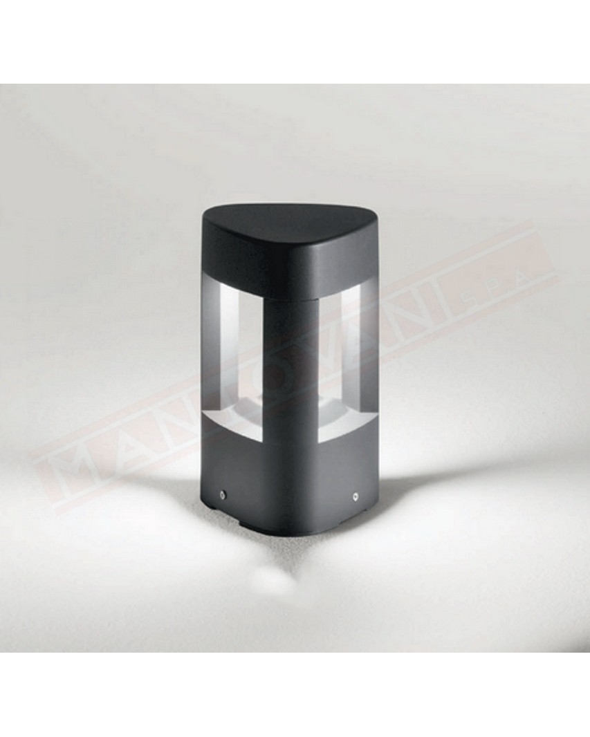 Lampada da terra per esterni ip44 in alluminio grigio antracite h. cm 20 12.5X12.5 1XGX53 lampadina esclusa