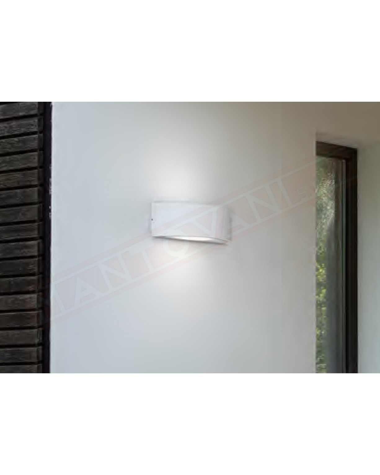 Lampada a parete per esterni ip54 in alluminio bianco cm 26x10x8 1xe27 F.P