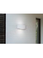 Lampada a parete per esterni ip54 in alluminio bianco cm 26x10x8 1xe27 F.P