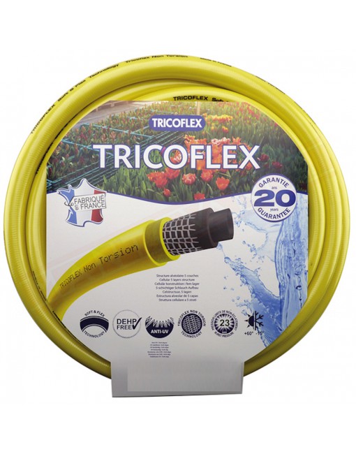 Tricoflex soft e flex tecnology 15 mm x 20.5 mm x 25 mt tubo per irrigazione giallo con magliatura antitorsione