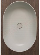 Lavabo Bagno T-Edge 60x41x16 bianco lucido. Globo lavabo da appoggio con smalto Bataform e Ceraslide senza foro rubin.