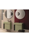 Globo portalavabo in metallo o mobile reversibile da completare con lavabi e accessori nei colori desiderati