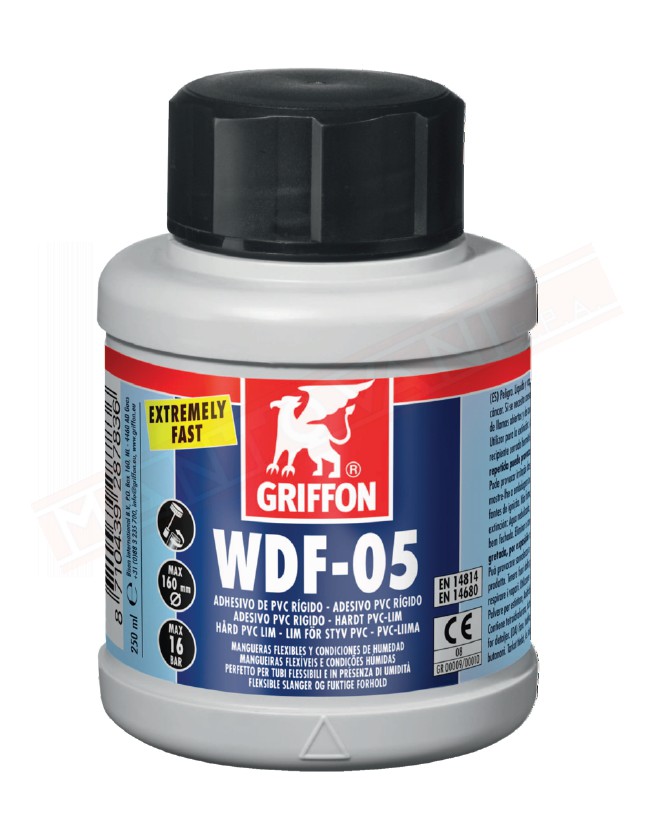 Griffon WDF-05 colla per pvc rigido e flessibile 250 grammi