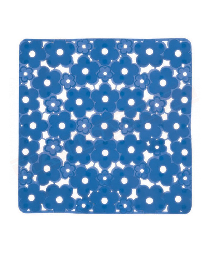 Gedy G.Margherita tappeto antiscivolo doccia in pvc azzurro misure art 51,5x51,5