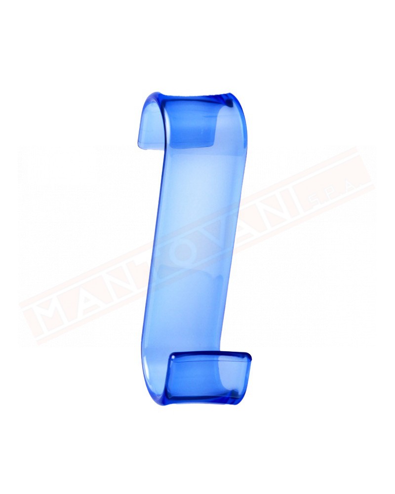 Gedy G.Merlino appendiabiti blu trasparente per termoarredi in resine termoplastiche misure art 3,2x6,7x11,7