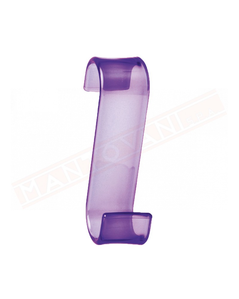 Gedy G.Merlino appendiabiti lilla trasparente per termoarredi in resine termoplastiche misure art 3,2x6,7x11,7