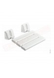 Gedy G.Sicura sedile bianco matt per doccia ribaltabile in resine termoplastiche e alluminio misure art 34,5x34,5x10,5