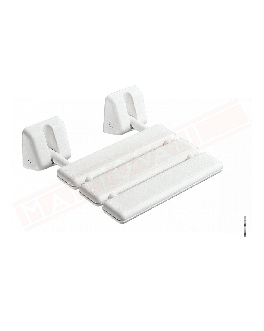 Gedy G.Sicura sedile bianco matt per doccia ribaltabile in resine termoplastiche e alluminio misure art 34,5x34,5x10,5