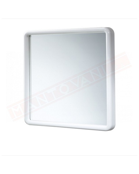 Gedy G. 2900 specchio 45x45 senza luci bianco in resina termoplastica designer Makio Hasuike