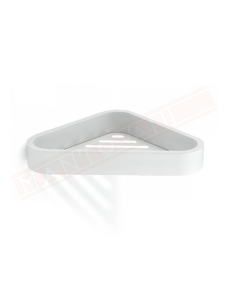 Gedy G.Outline porta oggetti bianco matt angolare serie in ottone, Cromall , acciaio inox Misure 17x17x3