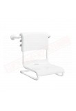 Gedy sedile bianco matt con seduta liscia ergonomica agganciabile a maniglione