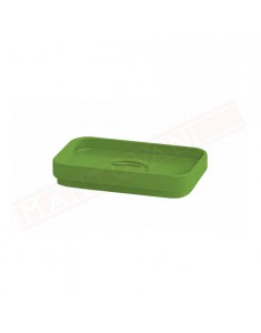 Gedy G. Seventy portasapone in resina termoplastica verde piastacchio misure art 12,4x8x2,1