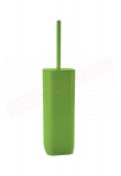 Gedy G. Seventy scopino wc da appoggio verde pistacchio in resina termoplastica con ciuffo in setole misure art 9x9x38,8