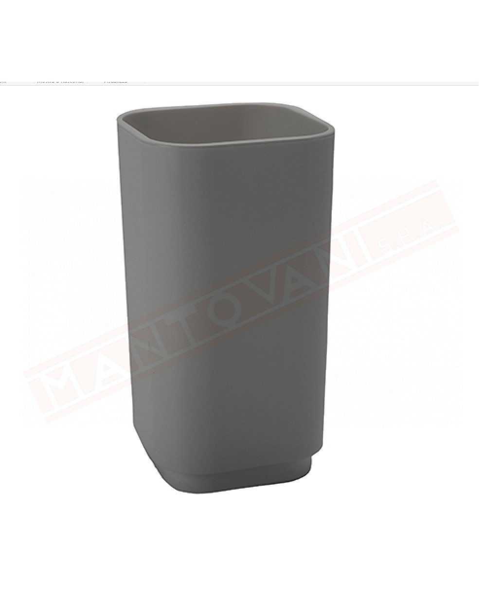 Gedy G. Seventy portaspazzolini in resina termoplastica grigio misure art 6,5x6,5x12,2
