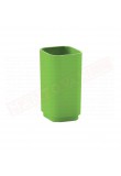 Gedy G. Seventy portaspazzolini in resina termoplastica verde pistacchio misure art 6,5x6,5x12,2