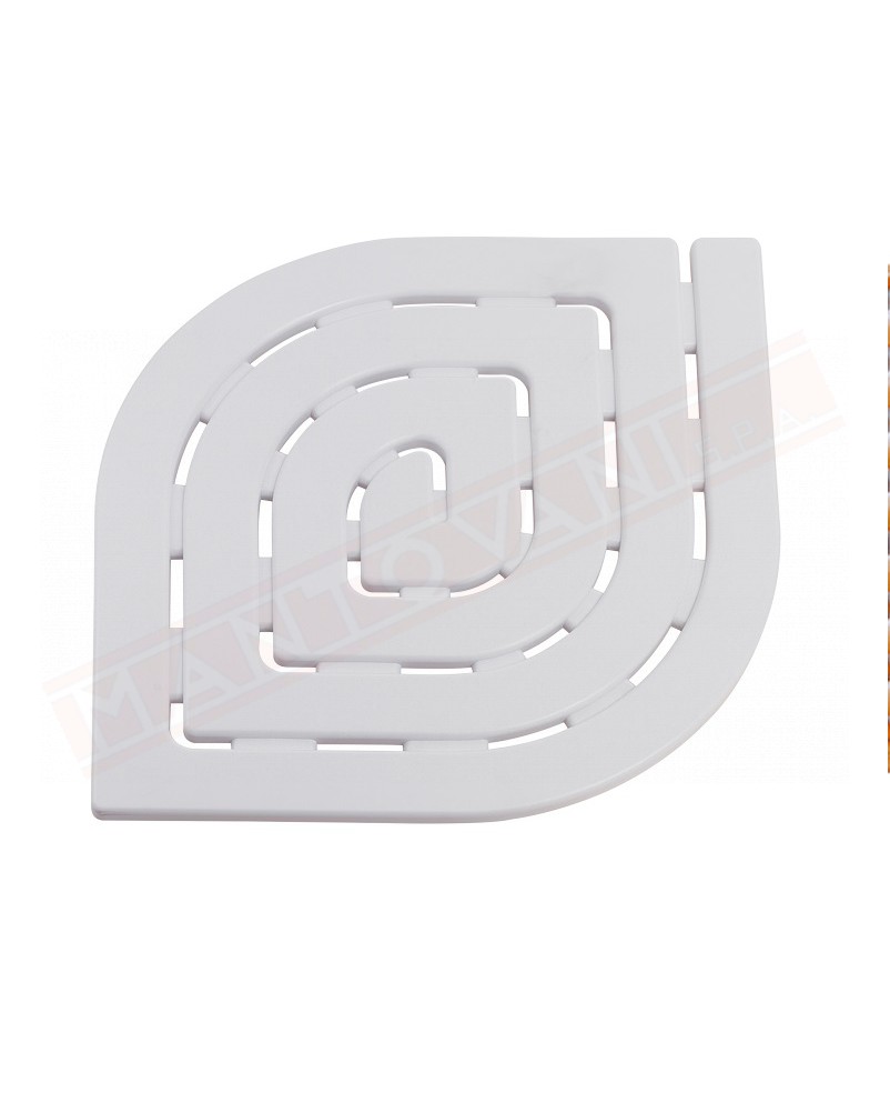 Gedy G.Spirale pedana per doccia bianca in resine termoplastiche misure art 54,5x54,5x2,2