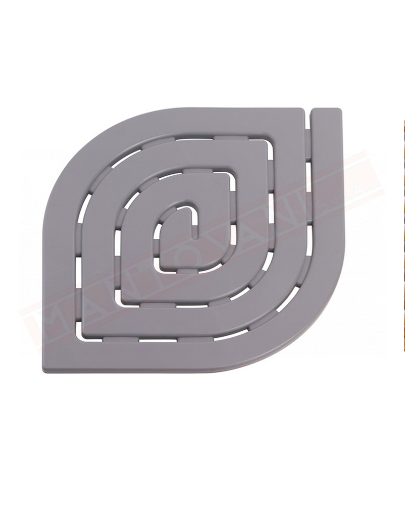 Gedy G.Spirale pedana per doccia grigia in resine termoplastiche misure art 54,5x54,5x2,2