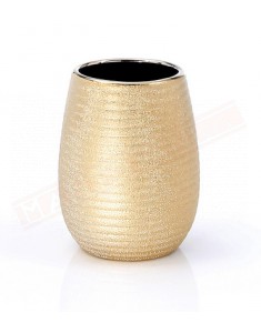 Gedy G. Astrid portaspazzolini in ceramica oro misure art diametro 8,3x11