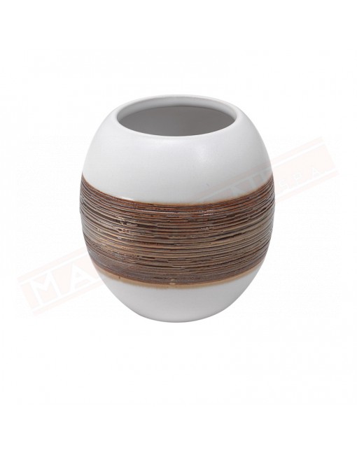 Gedy G. Alexia portaspazzolini in ceramica bianco misure art 9 diametro x 10 h