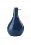 Gedy G. Azalea dosasapone in ceramica blu con erogatore in plastica cromata misure art diametro 10,2x17