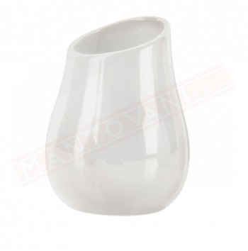 Gedy G. Azalea portaspazzolini in ceramica bianco misure art diametro 9,8x13