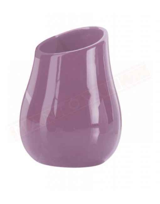 Gedy G. Azalea portaspazzolini in ceramica lilla misure art diametro 9,8x13