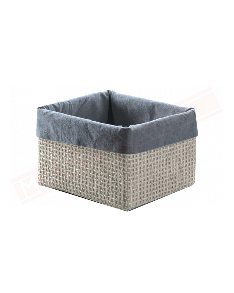 Gedy G.Lavanda scatola in rafia e nylon color grigio misure art 21x15x12