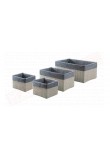 Gedy G.Lavanda set quattro scatole misure assortite in rafia e nylon color grigio