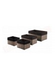 Gedy G.Lavanda set quattro scatole misure assortite in rafia e nylon color moka
