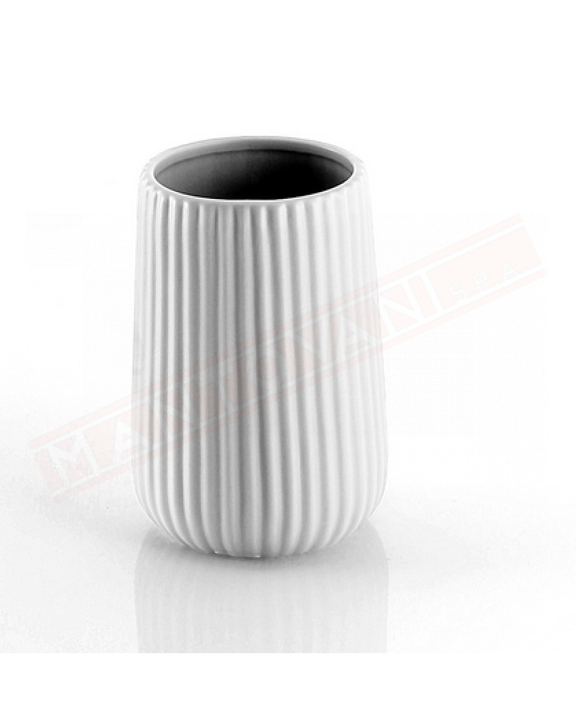 Gedy G. Marika portaspazzolini in ceramica bianco misure art diametro 8x11,6