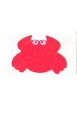 Gedy G.Crabby tappeti antiscivolo a forma di granchio per doccia o mini vasca in pvc rosso con ventose in blister 4 pz