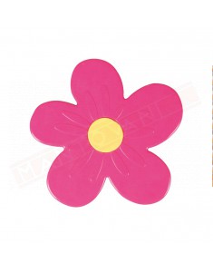 Gedy G.Daisy tappeti antiscivolo a forma di fiore per doccia e mini vasca in pvc con ventose rosa bister 4 pz