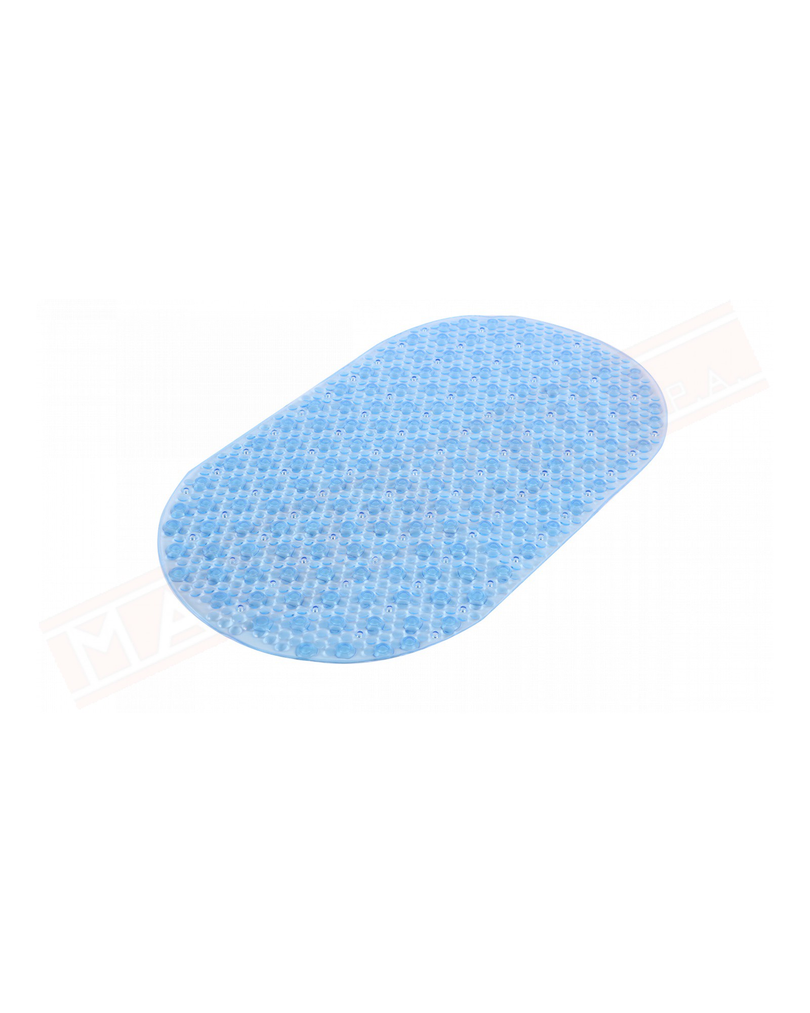 Gedy G.Solid tappeto antiscivolo per vasca in pvc trasparente azzurro misure art 69x38,5x0,7